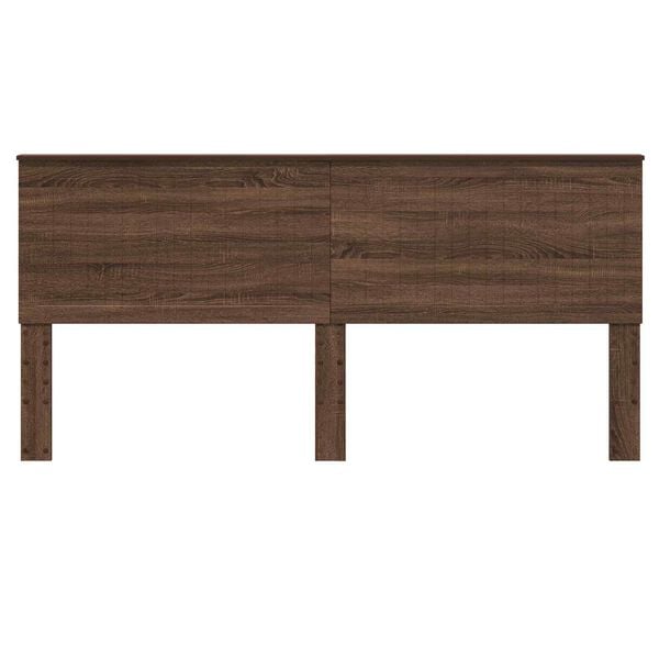 vidaXL Cabecero con cabecera Roble Marr&oacute;n 200 cm Madera contrachapada