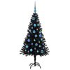 vidaXL Árbol de Navidad con 150 LED con soporte Negro 150 cm PVC