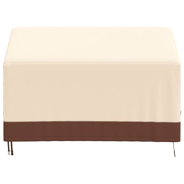vidaXL Cubierta de banco de 2 plazas Oxford 600D beige 132x71x56/81 cm