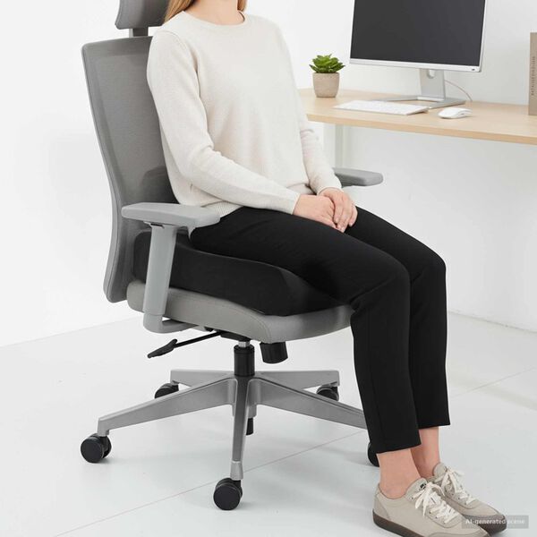 vidaXL Almohada para el asiento Liso Negro