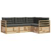 vidaXL Conjunto de sof&aacute;s de exterior 4 uds. Blanco y Antracita