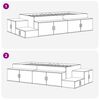 vidaXL Cama con almacenamiento 90 cm Madera contrachapada