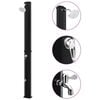vidaXL Ducha solar exterior con rociador y grifo negro 35 L