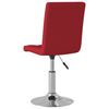 vidaXL Silla de comedor giratoria tela color vino tinto