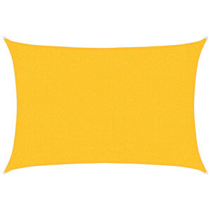 vidaXL Toldo de vela rectangular HDPE amarillo 160 g/m&sup2; 2x2,5 m