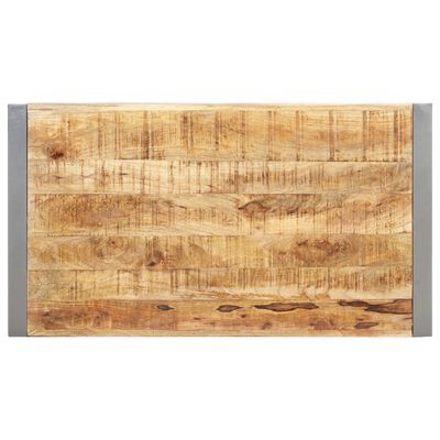 vidaXL Mesa de centro madera de mango rugosa 110x60x40 cm
