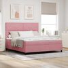 vidaXL Cama tipo Box Spring con colch&oacute;n Rosa 180 x 200 cm tela