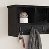 vidaXL Perchero de pared con estante Roble negro 75 x 16 x 26 cm