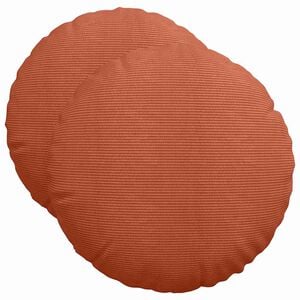 vidaXL Cojines para asiento 2 uds. Tela de pana Rojo Naranja