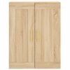 vidaXL Aparador alto madera contrachapada color roble 69,5x34x180 cm
