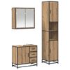 vidaXL Juego de muebles de ba&ntilde;o con caj&oacute;n 3 pcs Roble artesanal
