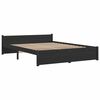 vidaXL Estructura de cama doble sin colch&oacute;n madera negro 150x200 cm