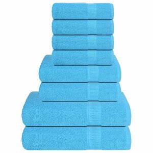 vidaXL Juego de toallas FROGN 8 piezas turquesa 360 g/m&sup2;