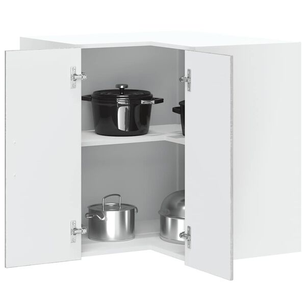 vidaXL Armario de cocina de esquina de pared Kalmar gris sonoma