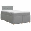 vidaXL Cama box spring con colch&oacute;n Gris Claro 120 x 200 cm Tela