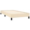 vidaXL Estructura de cama sin colch&oacute;n tela crema 90x200 cm