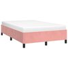 vidaXL Estructura de cama sin colch&oacute;n terciopelo rosa 120x200 cm