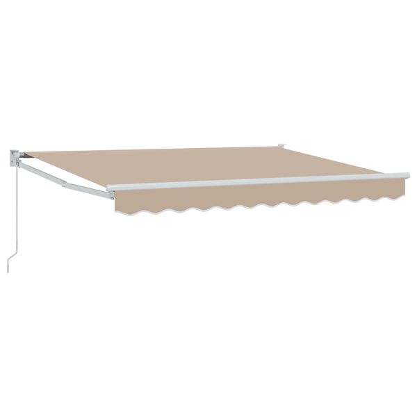 vidaXL Toldo retr&aacute;ctil manual Beige 2,5 x 2 m