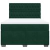 vidaXL Cama box spring con colch&oacute;n terciopelo verde oscuro 140x190 cm