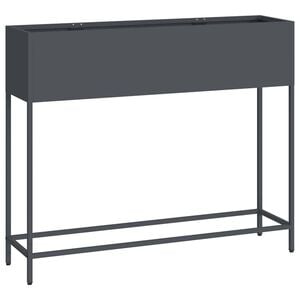 vidaXL Jardinera Elevada Antracita 100 x 26 x 82 cm Acero