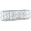 vidaXL Cama elevada de gavi&oacute;n 180 x 60 x 55 cm Acero Galvanizado