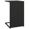 vidaXL Mesa en forma de C rat&aacute;n sint&eacute;tico negro 40x35x60 cm