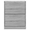 vidaXL Mueble zapatero madera contrachapada gris Sonoma 63x24x81 cm