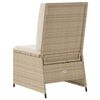 vidaXL Sillón reclinable de jardín con cojines ratán sintético beige