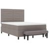 vidaXL Cama tipo Box Spring con colch&oacute;n Taup&eacute; 140 x 200 cm tela