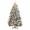 vidaXL &Aacute;rbol de Navidad artificial con bisagras 300 LED y bolas 300 cm