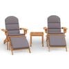 vidaXL Juego de muebles de jard&iacute;n Adirondack 3 piezas madera acacia