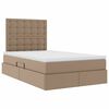 vidaXL Cama con almacenamiento y LED con LED Capuchino 120 x 190 cm