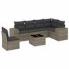 vidaXL Set de sof&aacute;s de jard&iacute;n 7 piezas con cojines rat&aacute;n PE gris