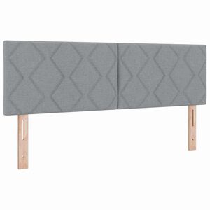 vidaXL Cabecero con cabecera Gris Claro 160 cm Cuero sint&eacute;tico
