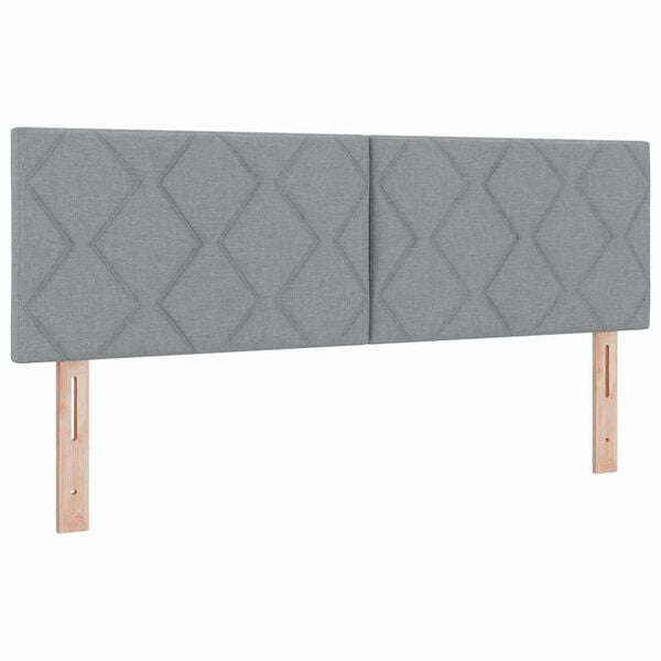 vidaXL Cabecero con cabecera Gris Claro 160 cm Cuero sint&eacute;tico