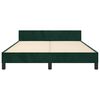 vidaXL Estructura cama sin colch&oacute;n terciopelo verde oscuro 140x190 cm