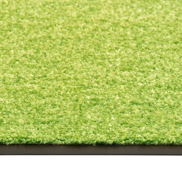 vidaXL Felpudo lavable verde 60x90 cm