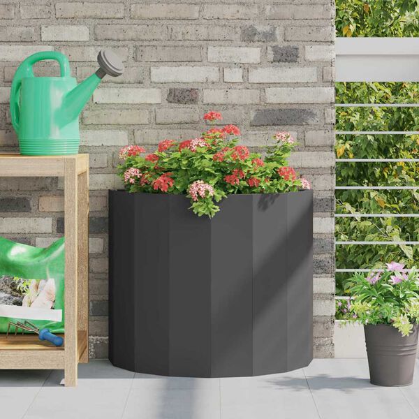 vidaXL Jardinera Negro 60 x 30 x 50 cm Acero