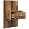 vidaXL Armario de Noche con caj&oacute;n 2 pcs Madera vieja 50 x 32,5 x 80cm