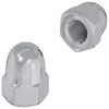 vidaXL Tuerca 2 pcs Plateado M6 x 10 mm Hierro