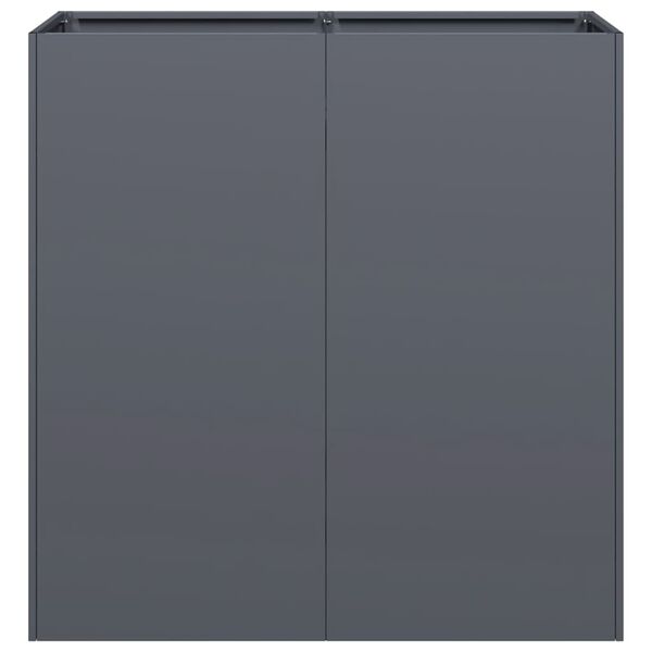 vidaXL Jardinera de acero laminado en fr&iacute;o antracita 80x40x80 cm