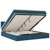 vidaXL Estructura de cama otomana colch&oacute;n azul oscuro 180x200 cm