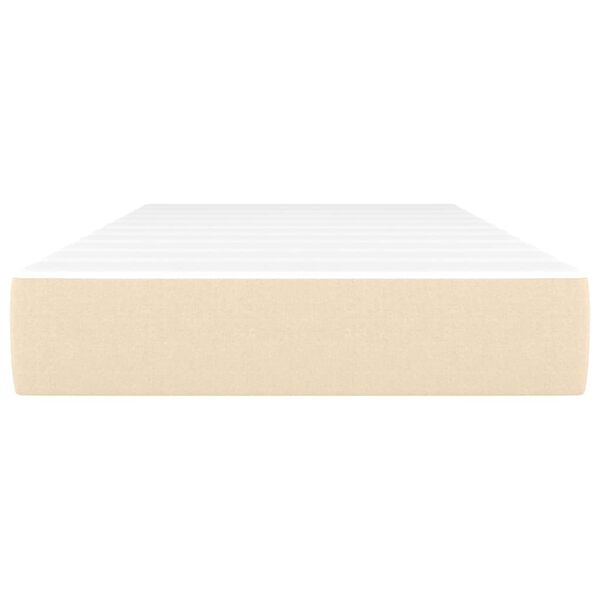 vidaXL Colchón de muelles ensacados tela color crema 120x190x20 cm