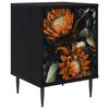 vidaXL Mesa de noche LOCHEM Roble Negro 36 x 33 x 51 cm