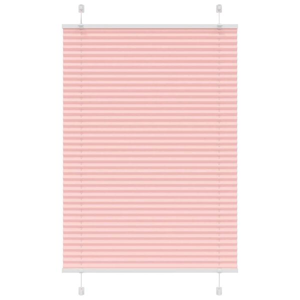 vidaXL Estor Plisado rosa 95x100 cm Tela Ancho 94,4 cm Poli&eacute;ster