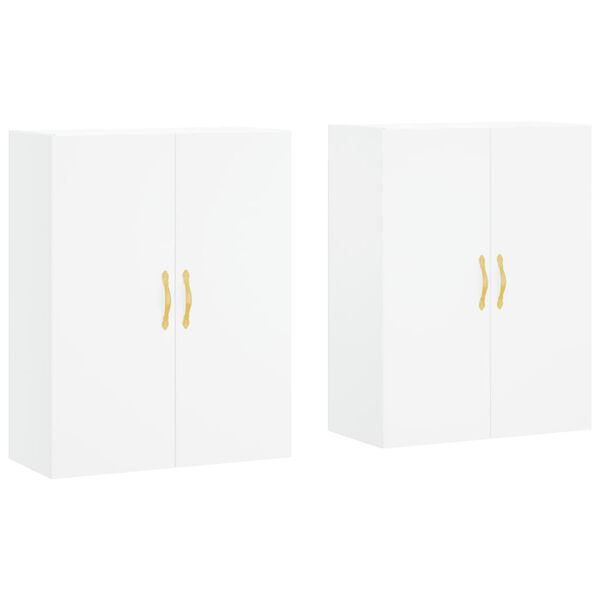 vidaXL Armarios de pared 2 unidades blanco 69,5x34x90 cm