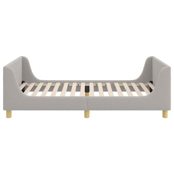 vidaXL Cama para ni&ntilde;os con cabecero Gris Claro 90 x 200 cm