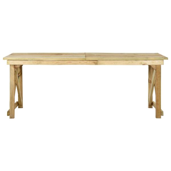 vidaXL Mesa de jard&iacute;n de madera de pino impregnada 200x79x75 cm