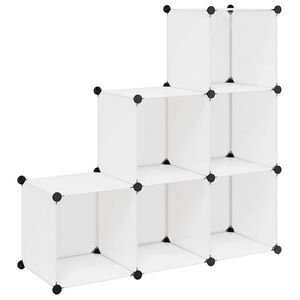 vidaXL Estanter&iacute;a de cubos con 6 compartimentos blanco