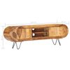vidaXL Mueble para TV madera maciza de acacia 140x30x45 cm